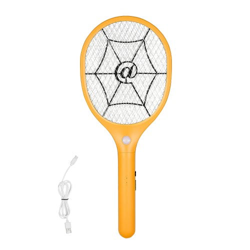 Electric Fly Swatter with 3 Layers Mesh and 500mAh Battery Yellow & Black