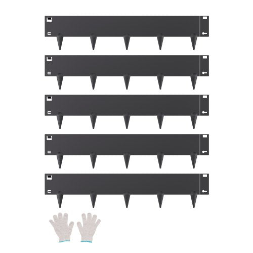 Steel Landscape Edging 5 Packs 39x5in Rust-Resistant Edging Border Black