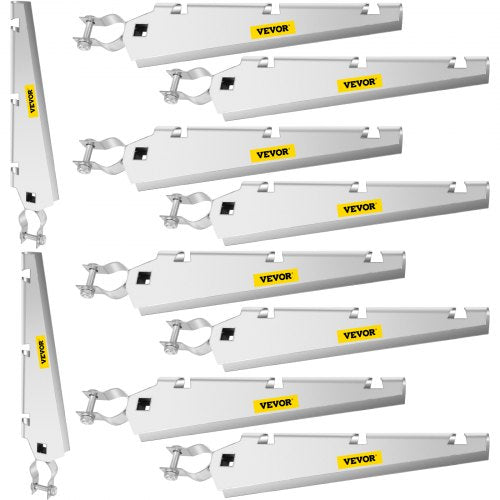 Barbed Wire Arm Set of 10 Extend Arm Barbed Wire for 1-3/8" Top Rail Chain-Link Barbwire Arm Hot-Dip Galvanized Steel Cornered Barbwire Arm 45-Degree for Chain Link Fence Grapevine Trellises