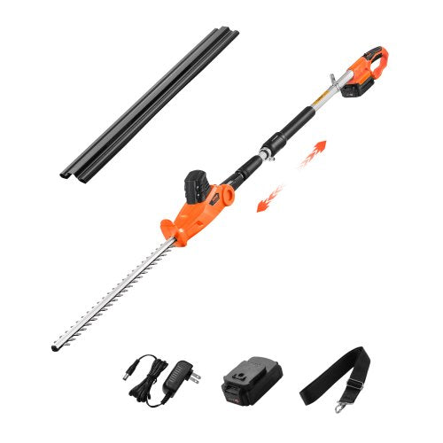 Cordless Electric Hedge Trimmer 20V 1200RMP with 20in Blade Extendable Trimmer