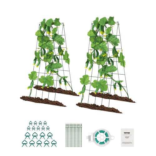 A-Frame Cucumber Trellis 39" x 32" Foldable Metal Garden Trellis