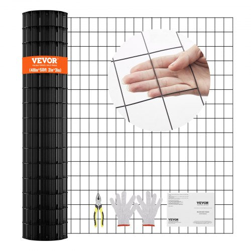 Hardware Cloth, 48'' x 50' Galvanized Wire Mesh Roll, 16 Gauge Chicken Wire Fence Roll, Vinyl Coating Metal Wire Mesh for Chicken Coop Barrier, Rabbit Snake Fences, Poultry Enclosures