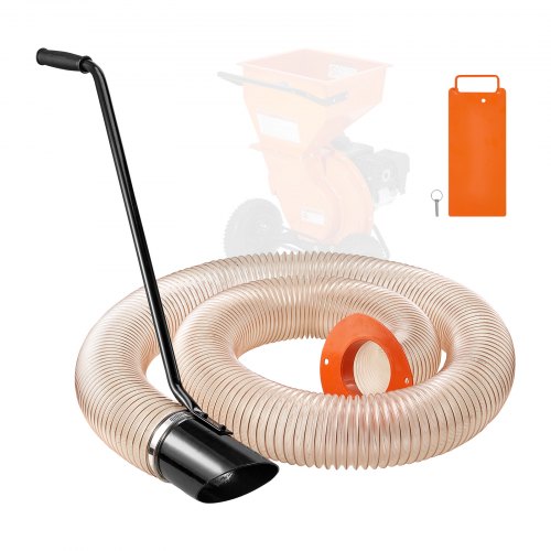 4.3In x 13.1ft 4in Diameter Wood Chipper Shredder Mulcher Leaf Vacuum Kit