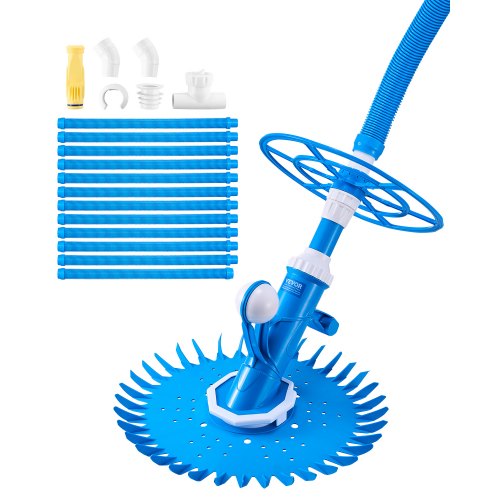 Suction Pool Cleaner, Automatic Pool Vacuum Cleaner, Suction Side Automatic Pool Cleaner, Suction Vacuum Pool Sweeper with 12 Hoses, for In-ground Pool and Above-Ground Pool Up to 20 x 35 ft