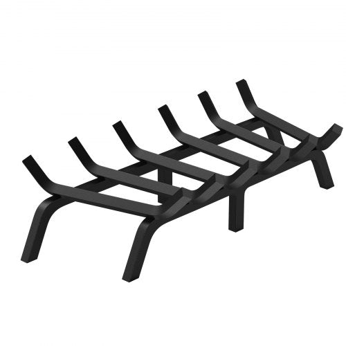 Fireplace Log Grate, 27 inch Heavy Duty Fireplace Grate with 6 Support Legs, 3/4’’ Solid Powder-coated Steel Bars, Log Firewood Burning Rack Holder for Indoor and Outdoor Fireplace
