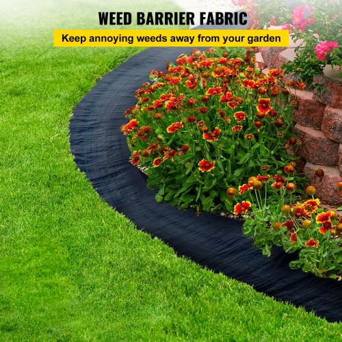 6FTx300FT Premium Weed Barrier Fabric Heavy Duty 3.2OZ, Woven Weed Control Fabric, High Permeability Good for Flower Bed, Geotextile Fabric for Underlayment, Polyethylene Ground Cover