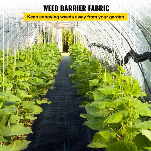 6FT300FT Premium Weed Barrier Fabric Heavy Duty 2.4OZ, Woven Weed Control Fabric, High Permeability Good for Flower Bed, Geotextile Fabric for Underlayment, Polyethylene Ground Cover