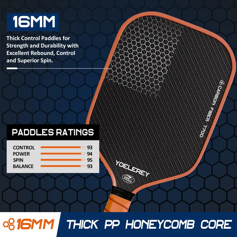 Carbon Fiber Pickleball Paddle, T700 Raw Carbon Fiber for Power & Consistency, USAPA Approved #dealsforyoudays Springtok