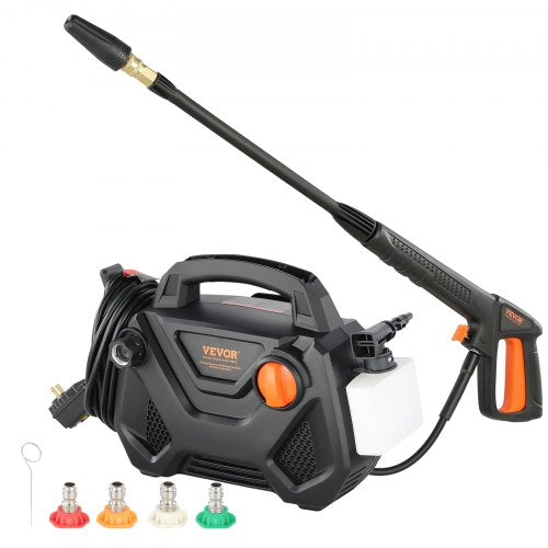 Electric Pressure Washer, 2150-PSI 1.85-GPM, Foam Cannon High-Pressure with 5 Different Nozzle, 20ft Hose/35ft Cord Lightweight Washer, Portable Cleans Cars/Fences/Patios/Furniture/Floor/Window