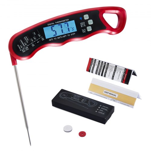 Grillers Instant Read Meat Thermometer for Grill and Cooking, Best Waterproof Ultra Fast Thermometer with Backlight & Calibration, Digital Food Probe for Kitchen, Outdoor Grilling and BBQ